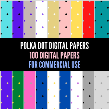 100 Polka Dot Digital Papers