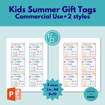 Kids Summer Gift Tags