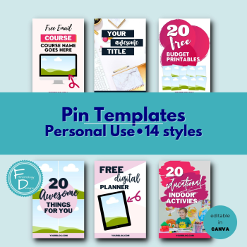 Canva Pin Templates for Printable Sellers