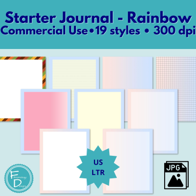 Starter Rainbow Journal Papers